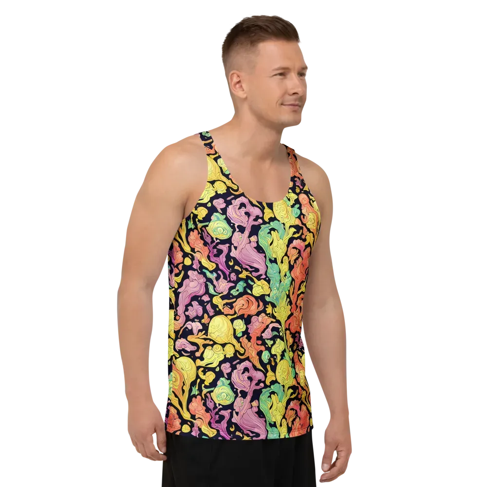 Chromatic Bloom on Men's Tank Top — Right Front