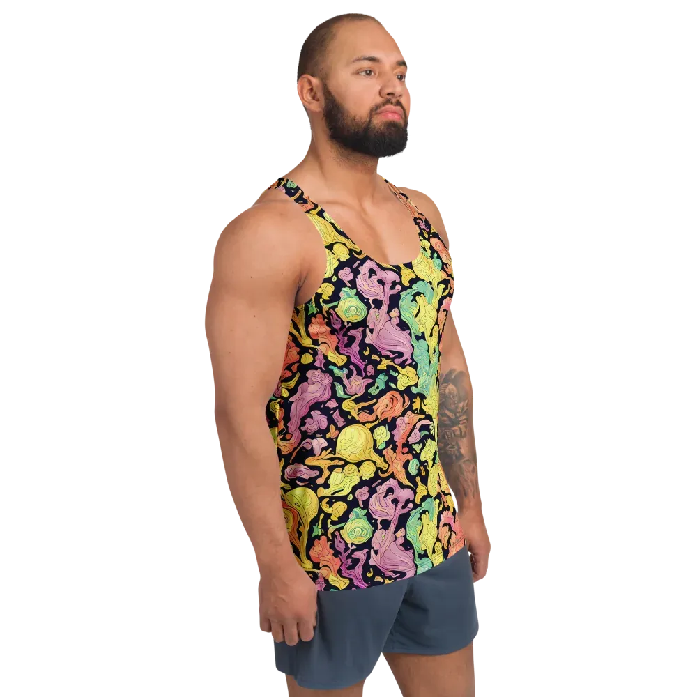 Chromatic Bloom on Men's Tank Top — Right Front