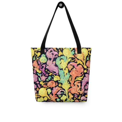 Chromatic Bloom on a Tote Bag