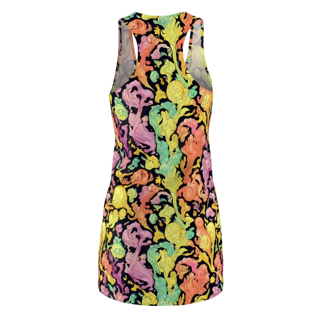 Chromatic Bloom on Racerback Dress — Back