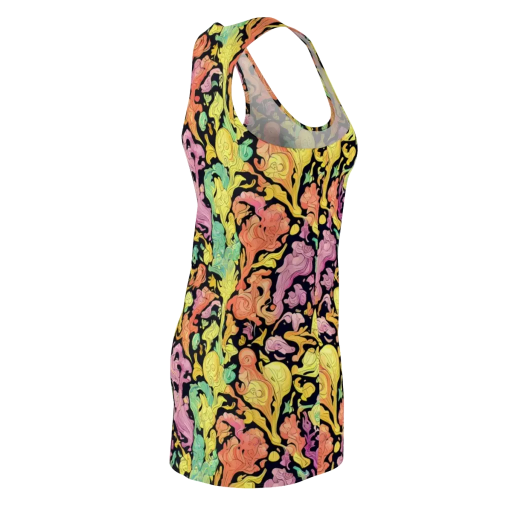 Chromatic Bloom on Racerback Dress — Back Side