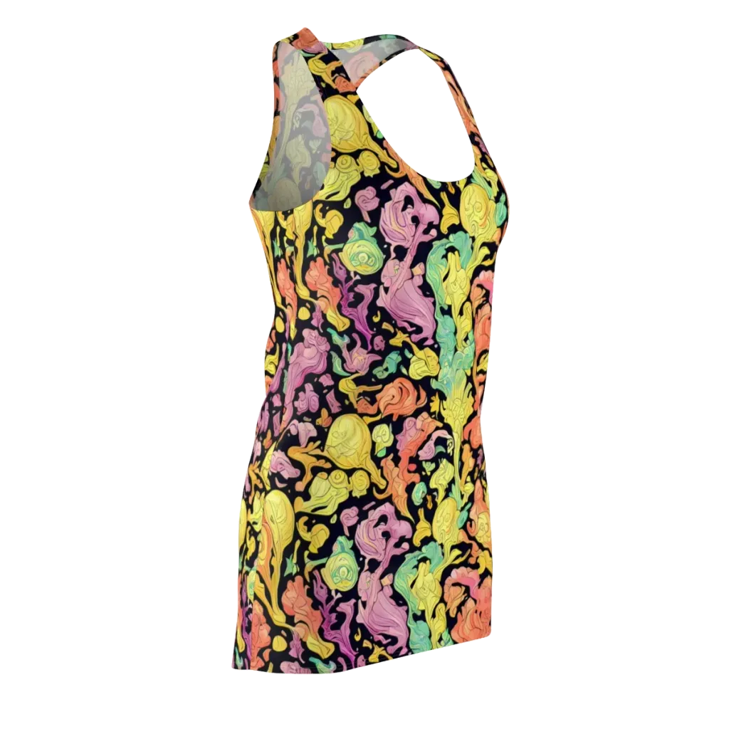 Chromatic Bloom on Racerback Dress — Front Side