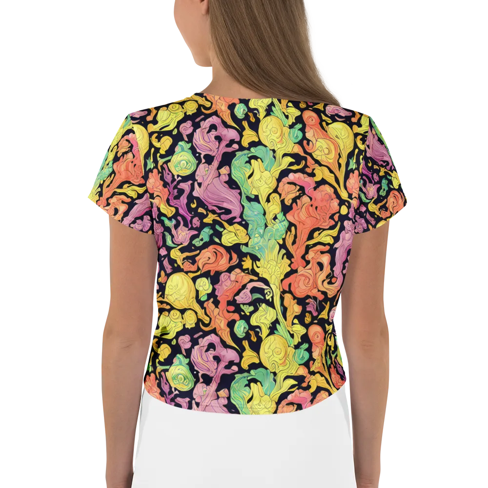 Chromatic Bloom on Crop Tee — Back