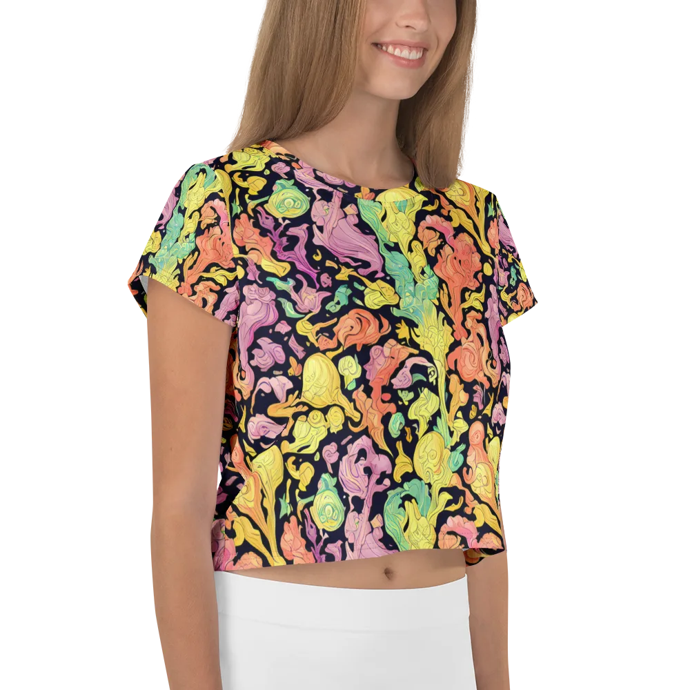Chromatic Bloom on Crop Tee — Right