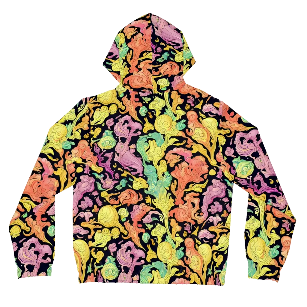 Chromatic Bloom on Women's Full-Zip Hoodie — Back