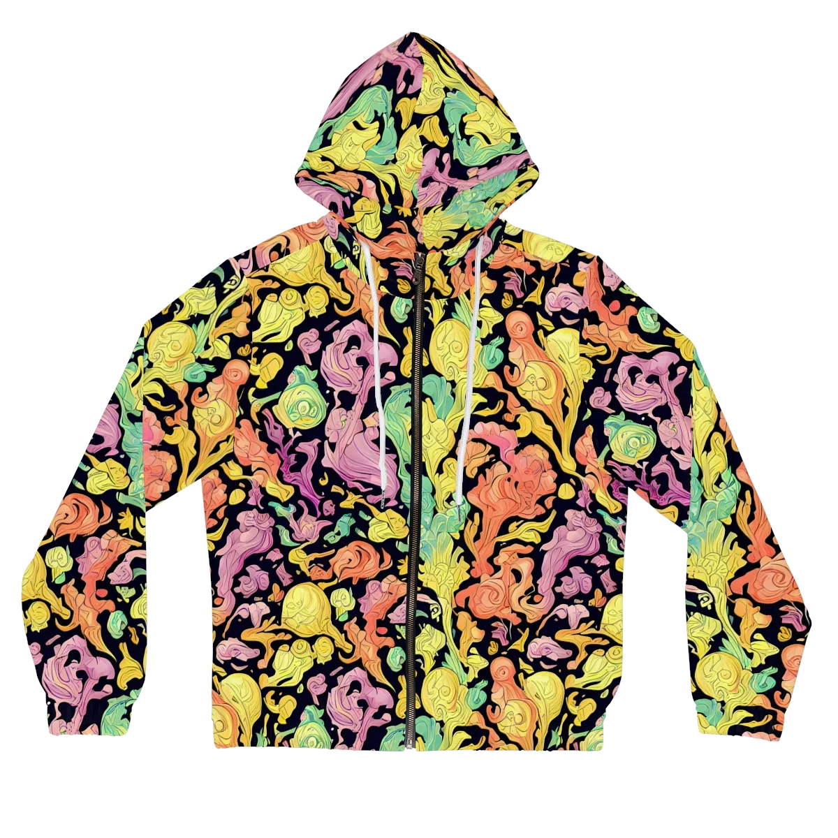 Chromatic Bloom on Women's Full-Zip Hoodie — Front