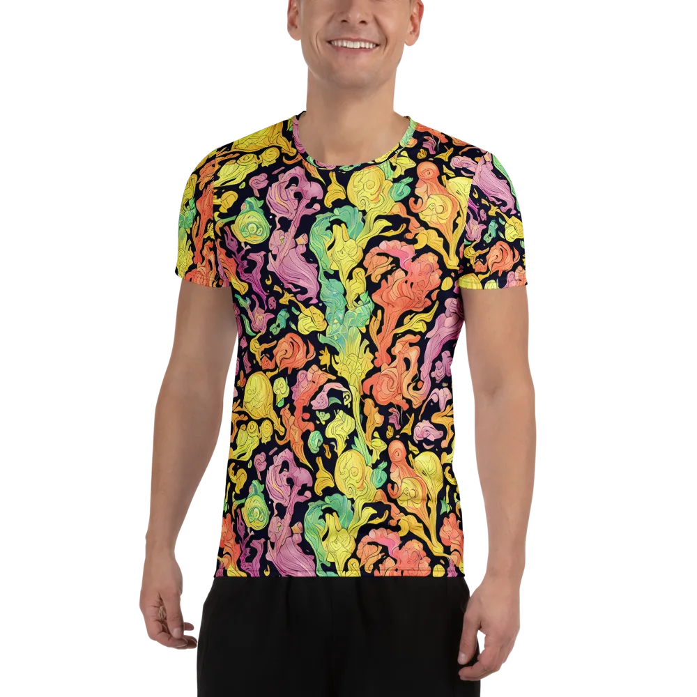 Chromatic Bloom on Men's Athletic T-Shirt — Front