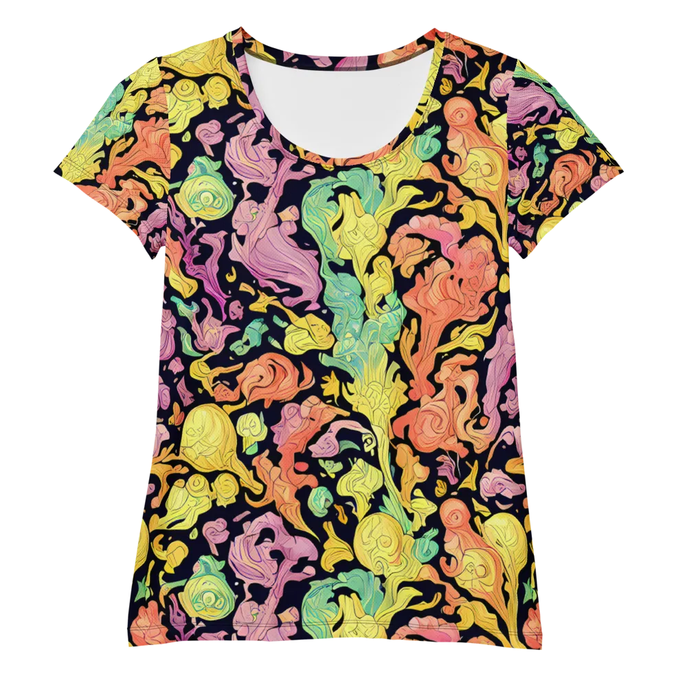 Chromatic Bloom on Women's Athletic T-Shirt — Front