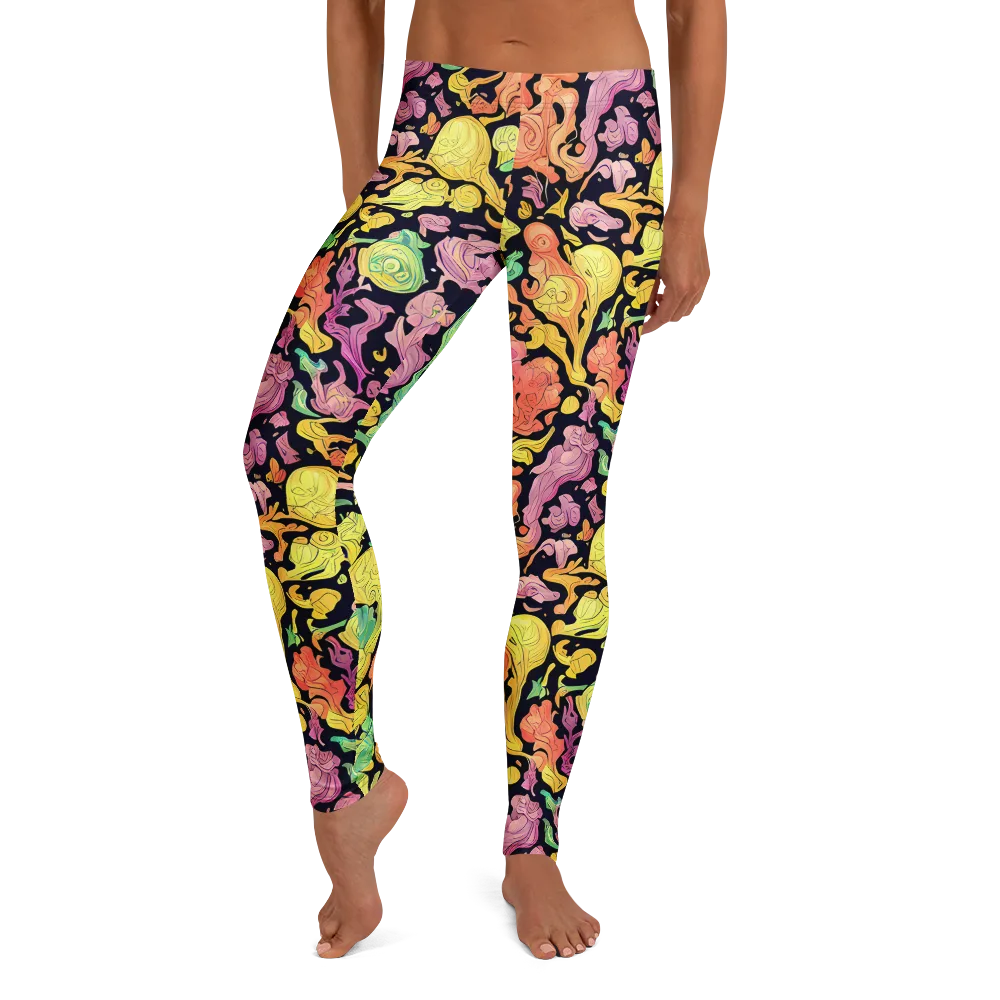 Chromatic Bloom on Leggings — Front