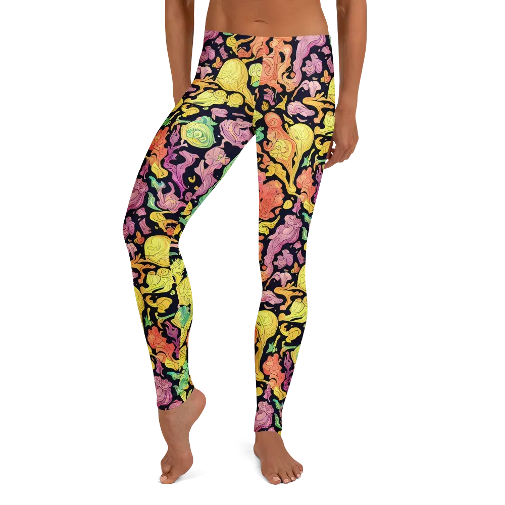 Chromatic Bloom on Leggings — Front
