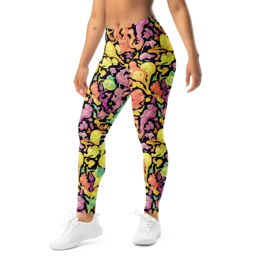 Chromatic Bloom on a Leggings