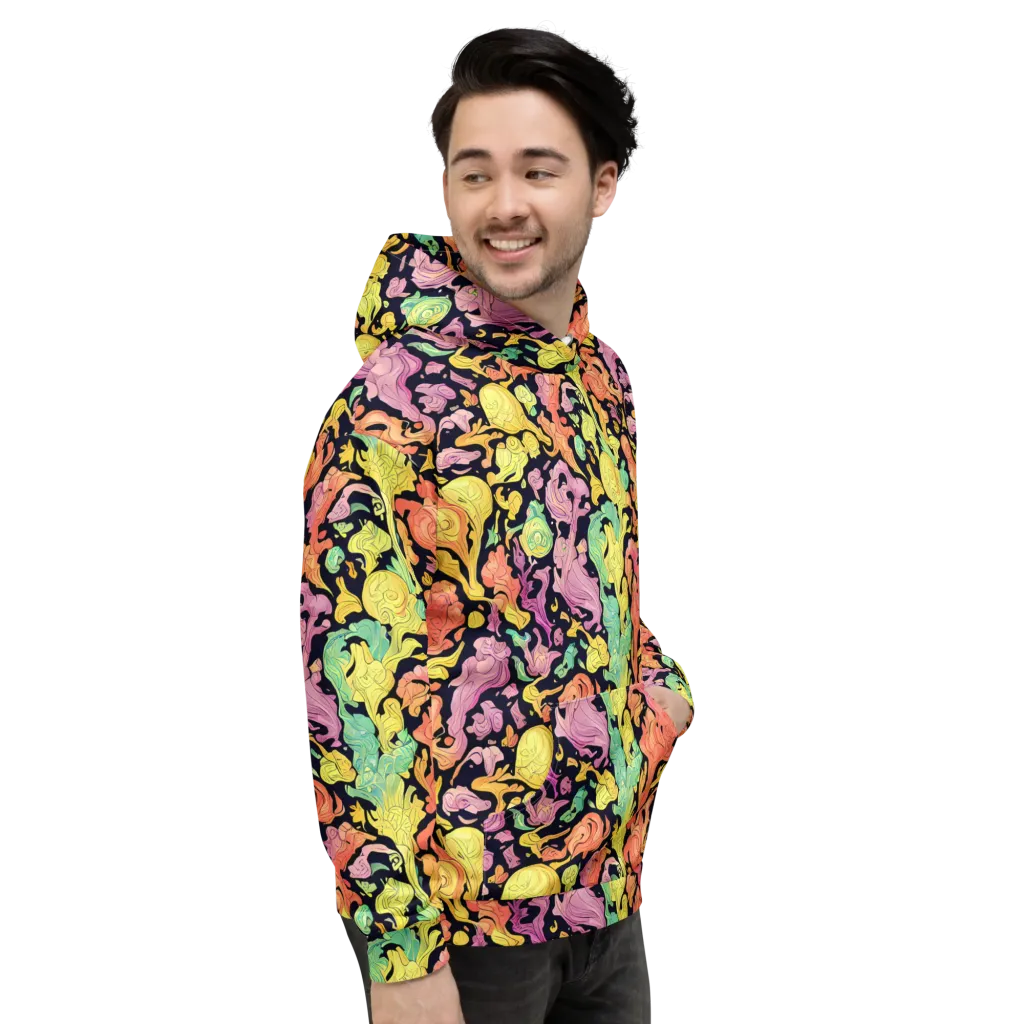 Chromatic Bloom on Hoodie — Right