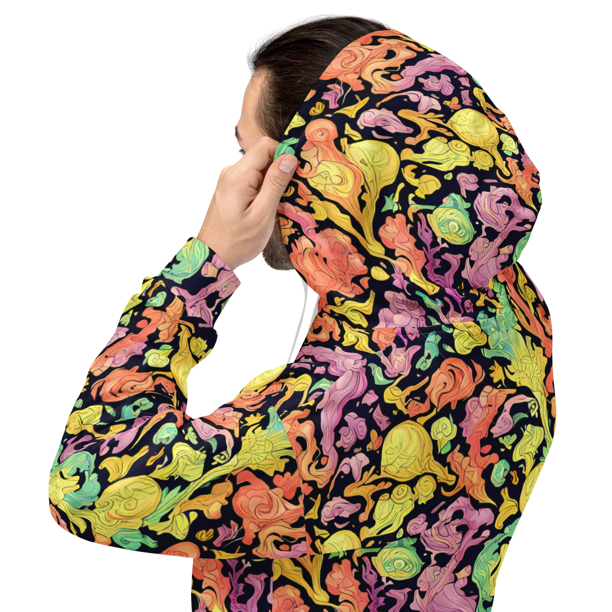 Chromatic Bloom on Hoodie — Back