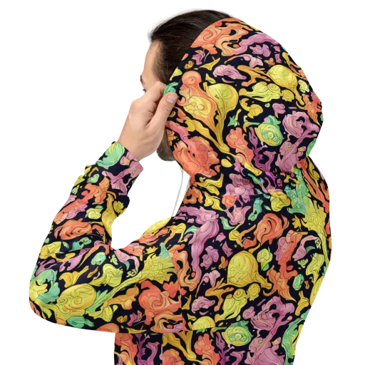 Chromatic Bloom on a Hoodie