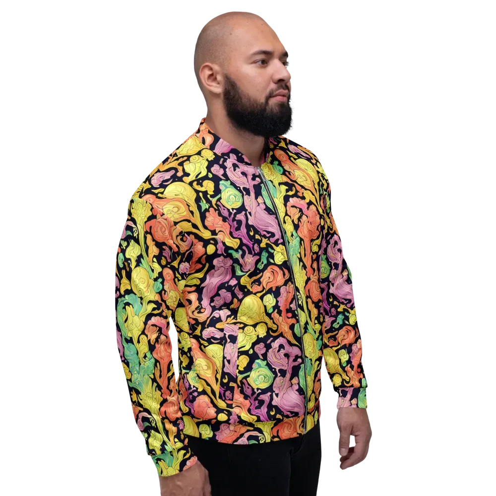 Chromatic Bloom on Bomber Jacket — Right