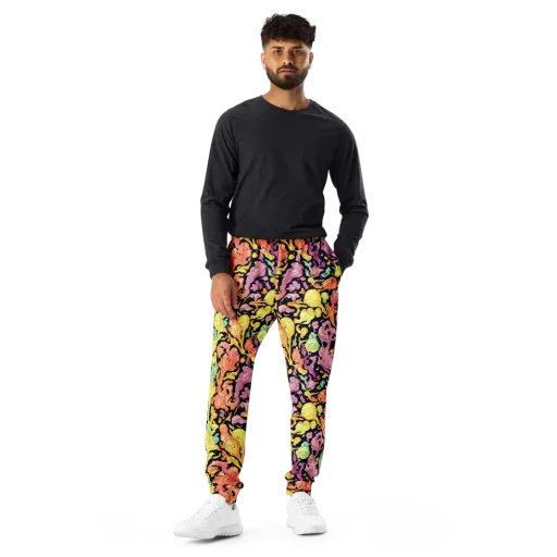 Chromatic Bloom on a Men's Joggers