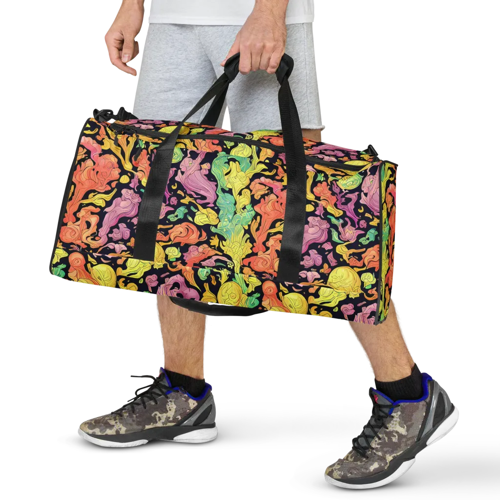 Chromatic Bloom on Duffle Bag — Front