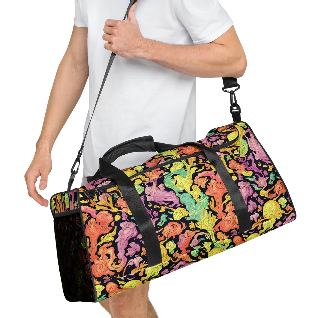 Chromatic Bloom on Duffle Bag — Right Front