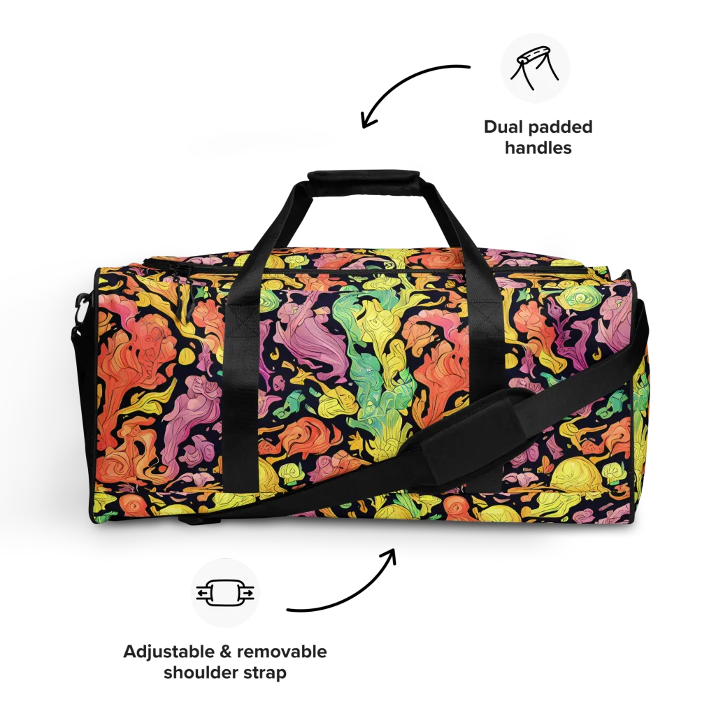 Chromatic Bloom on Duffle Bag — Front