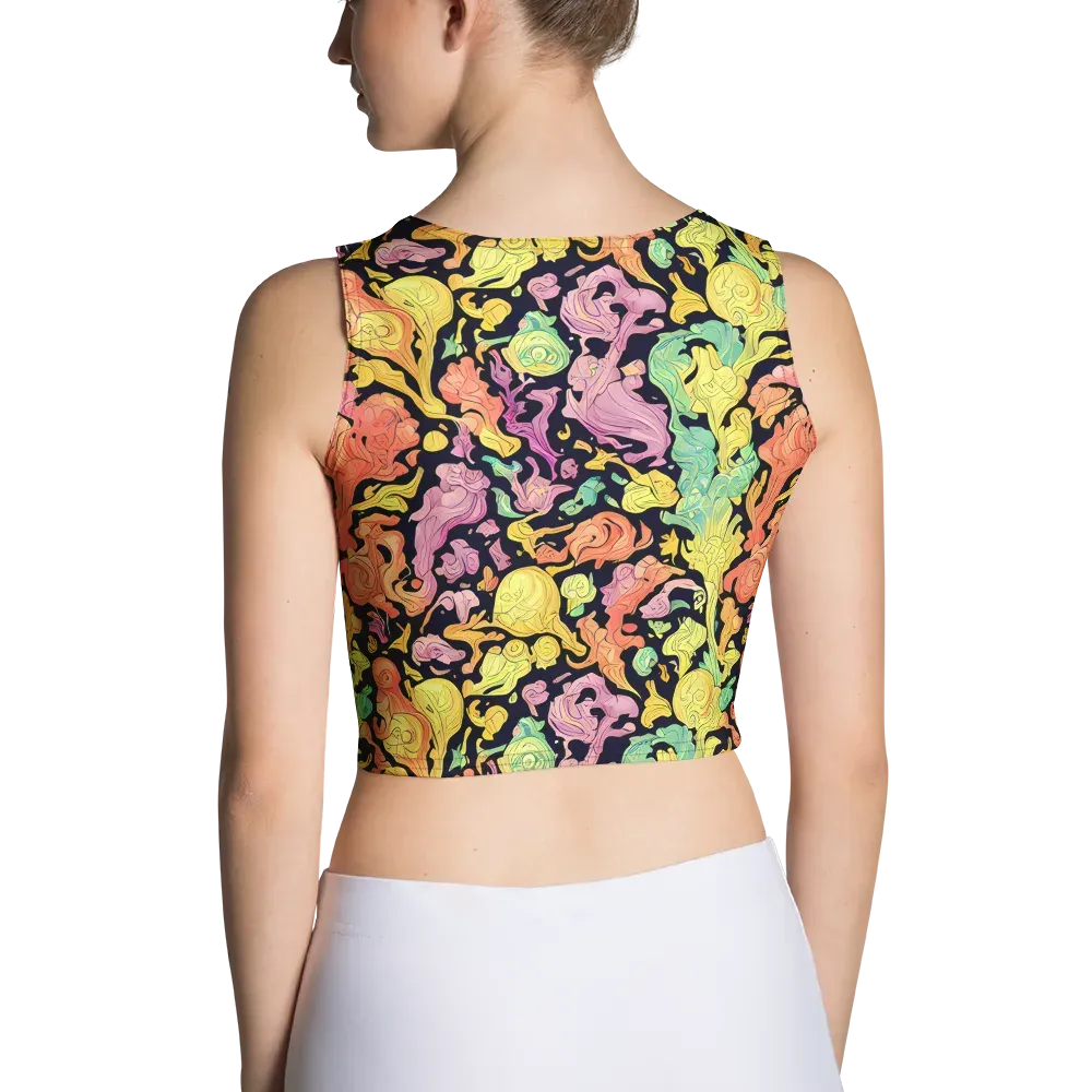 Chromatic Bloom on Crop Top — Back