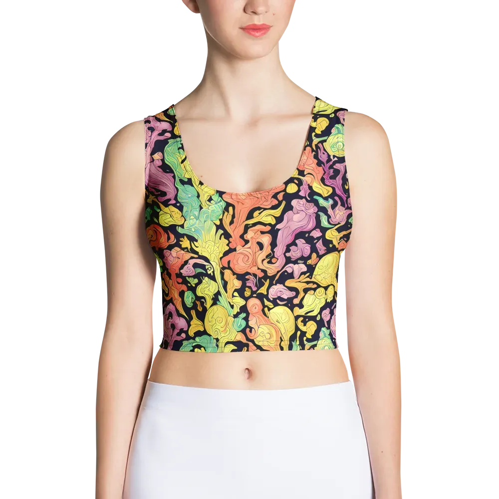 Chromatic Bloom on Crop Top — Front