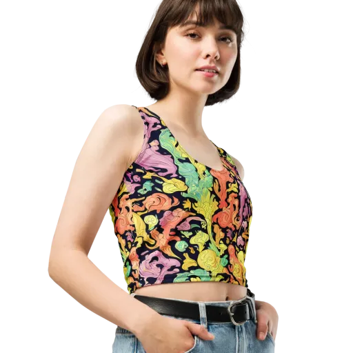 Chromatic Bloom on a Crop Top