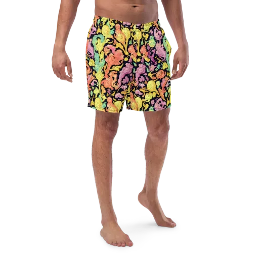 Chromatic Bloom on a Swim Trunks