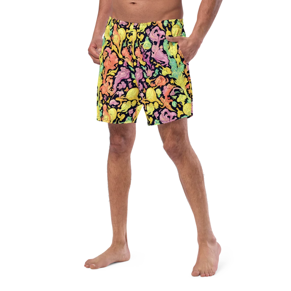 Chromatic Bloom on Swim Trunks — Left Front