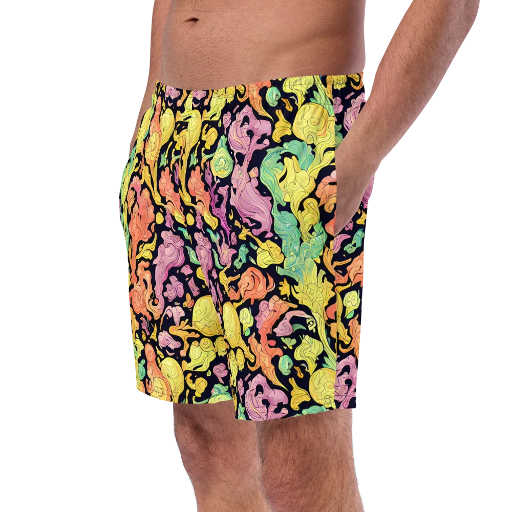 Chromatic Bloom on Swim Trunks — Left Front