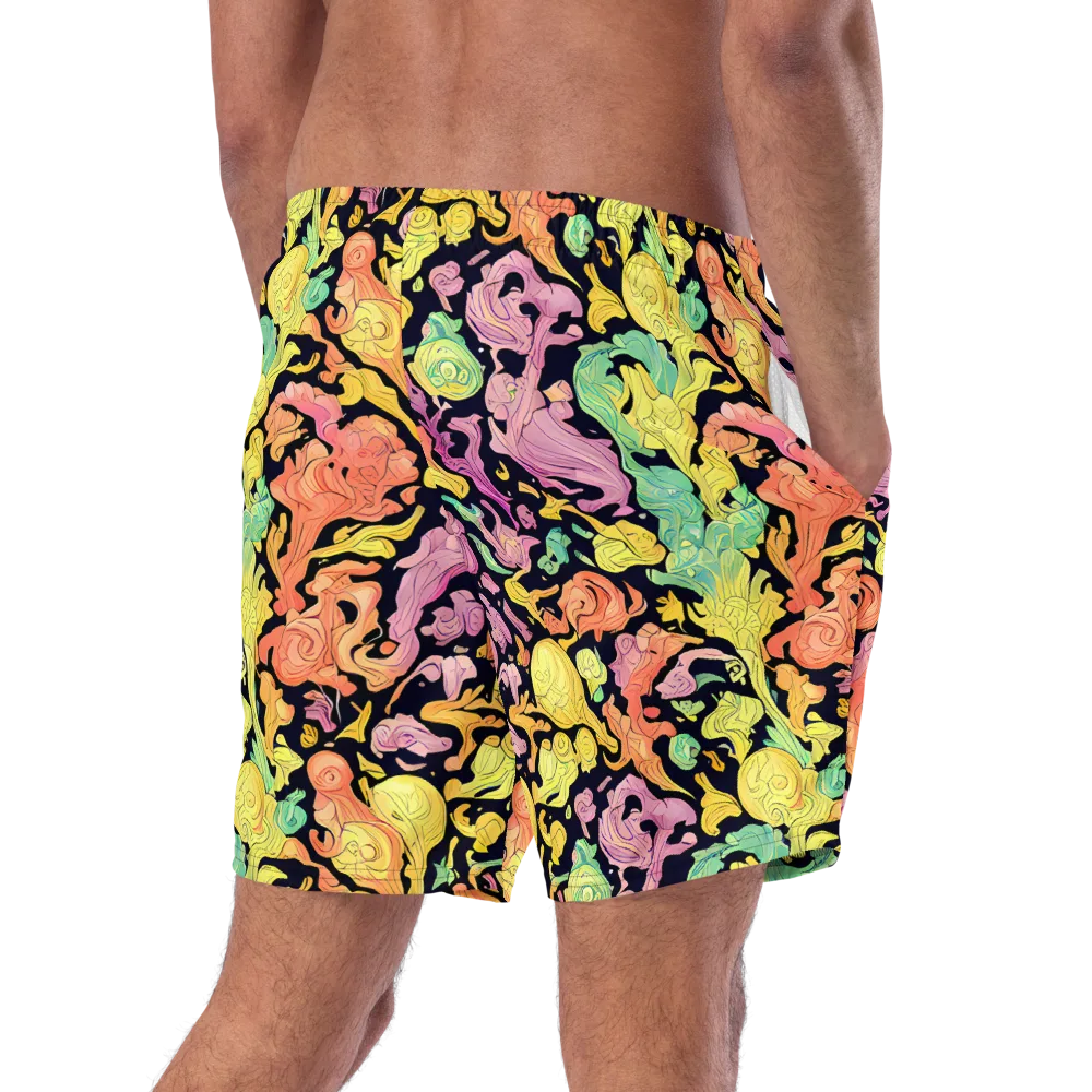 Chromatic Bloom on Swim Trunks — Right Back