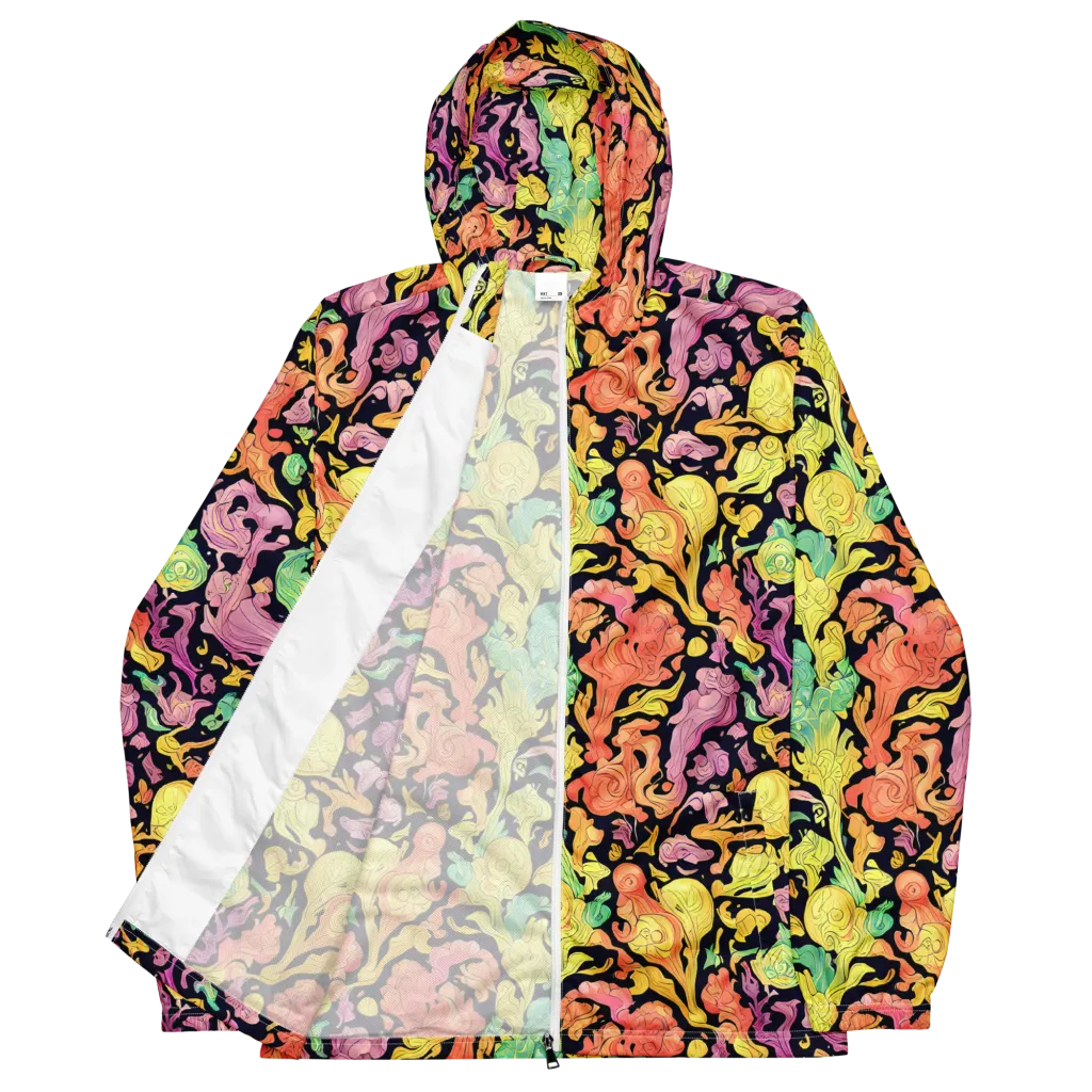 Chromatic Bloom on Men's Windbreaker — Front