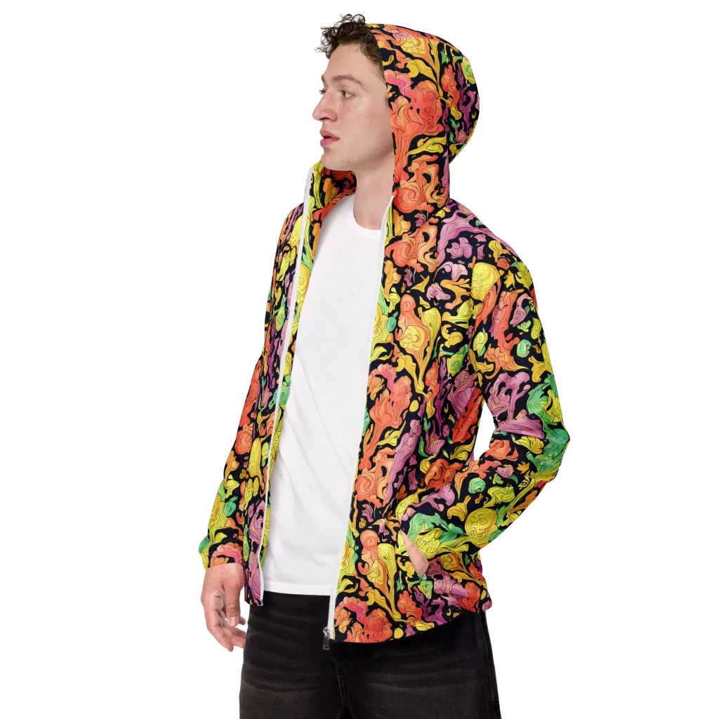 Chromatic Bloom on Men's Windbreaker — Left Front