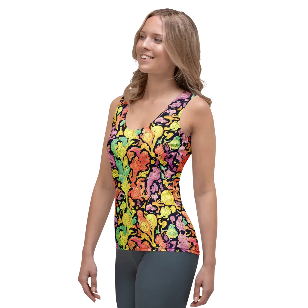 Chromatic Bloom on Women's Tank Top — Left Front