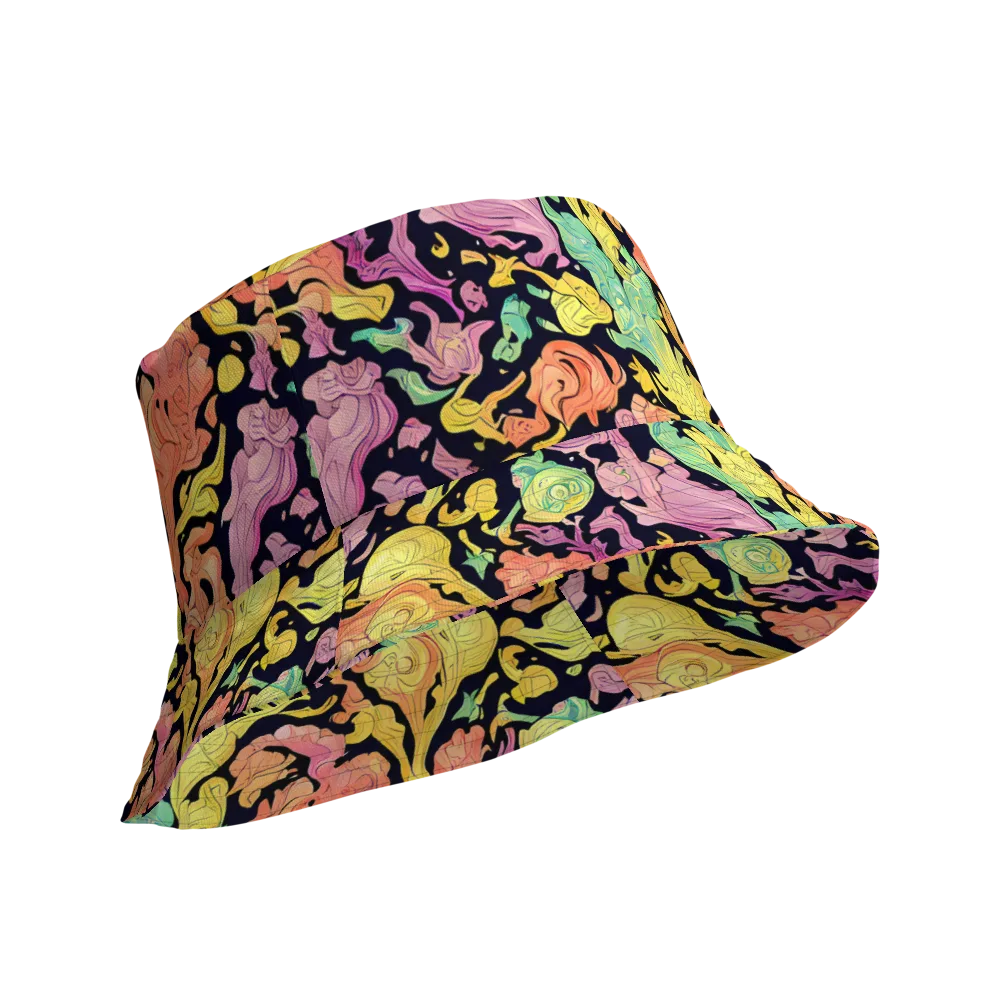 Chromatic Bloom on Reversible Bucket Hat — Product details Outside