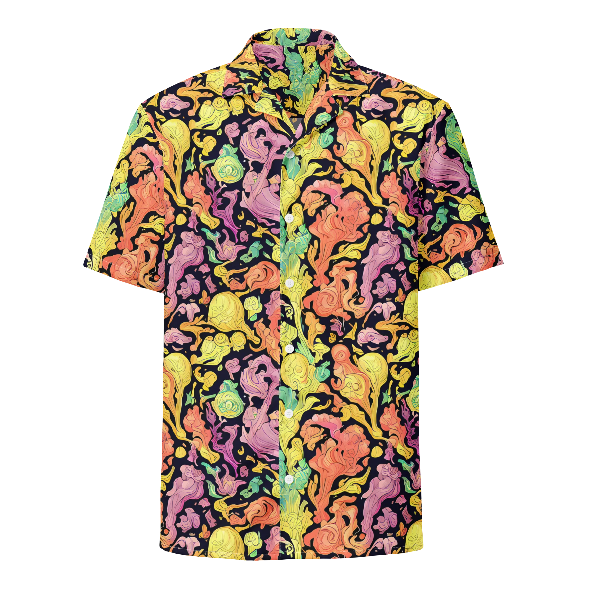 Chromatic Bloom on Button Shirt — Front