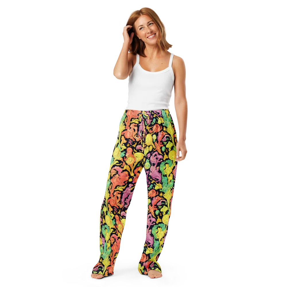 Chromatic Bloom on Women's Pajama Pants — Front