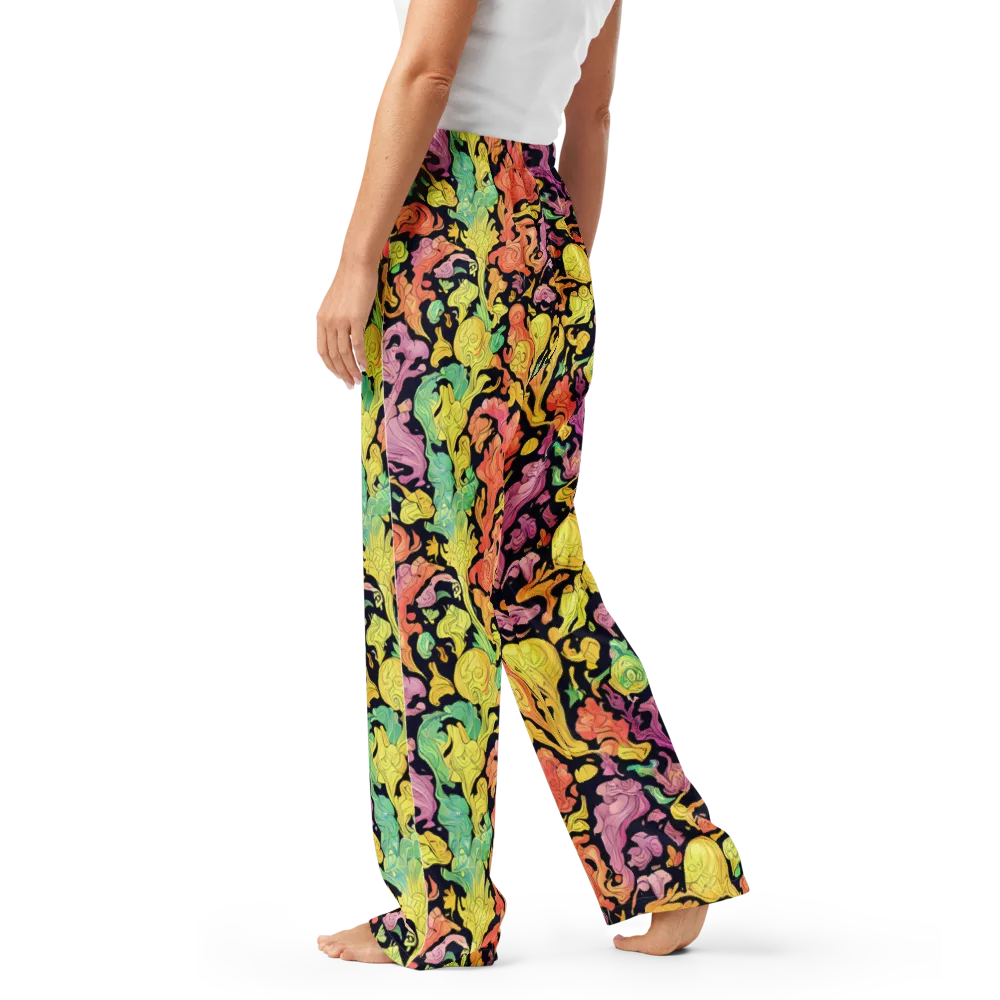 Chromatic Bloom on Women's Pajama Pants — Left