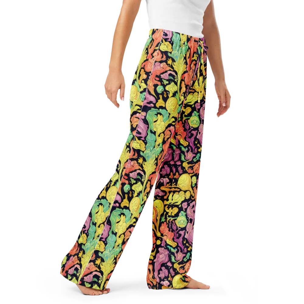 Chromatic Bloom on Women's Pajama Pants — Right Front