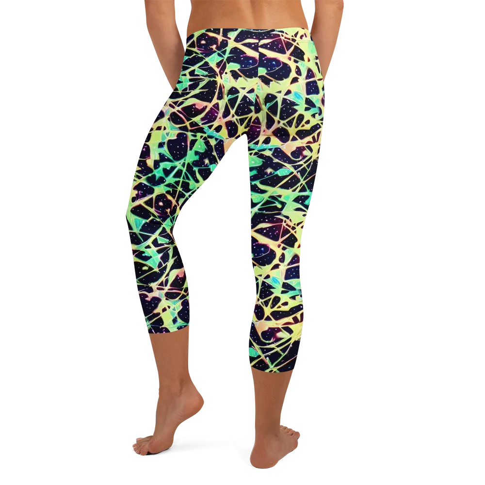 Astral Thicket on Capri Leggings — Back