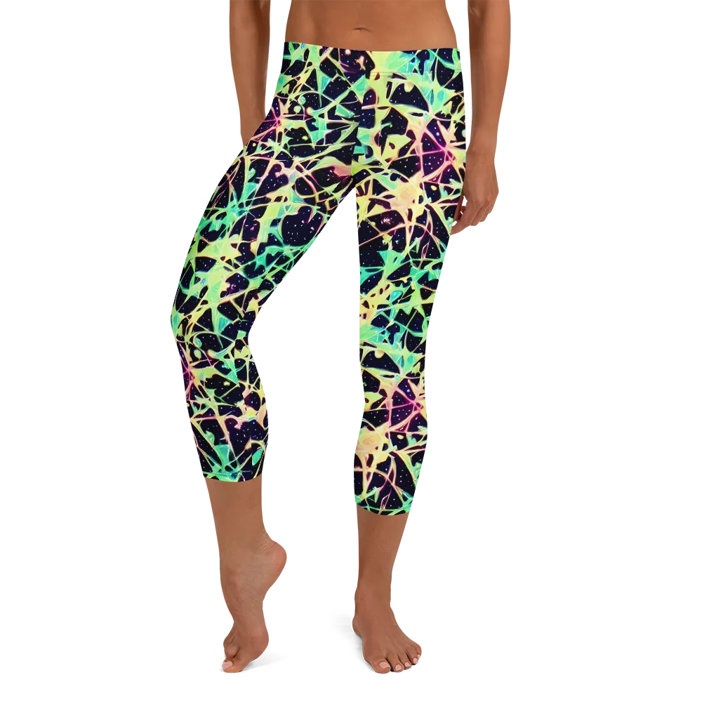 Astral Thicket on Capri Leggings — Front