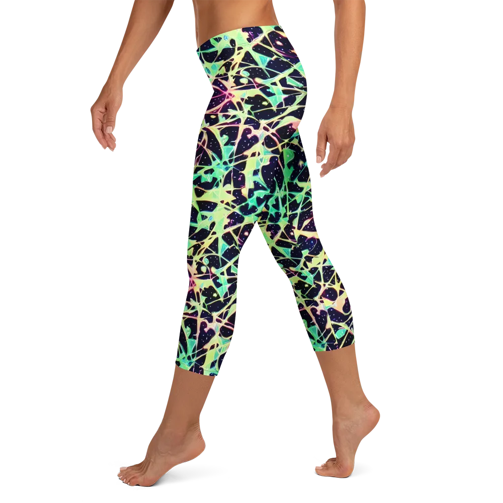 Astral Thicket on Capri Leggings — Left