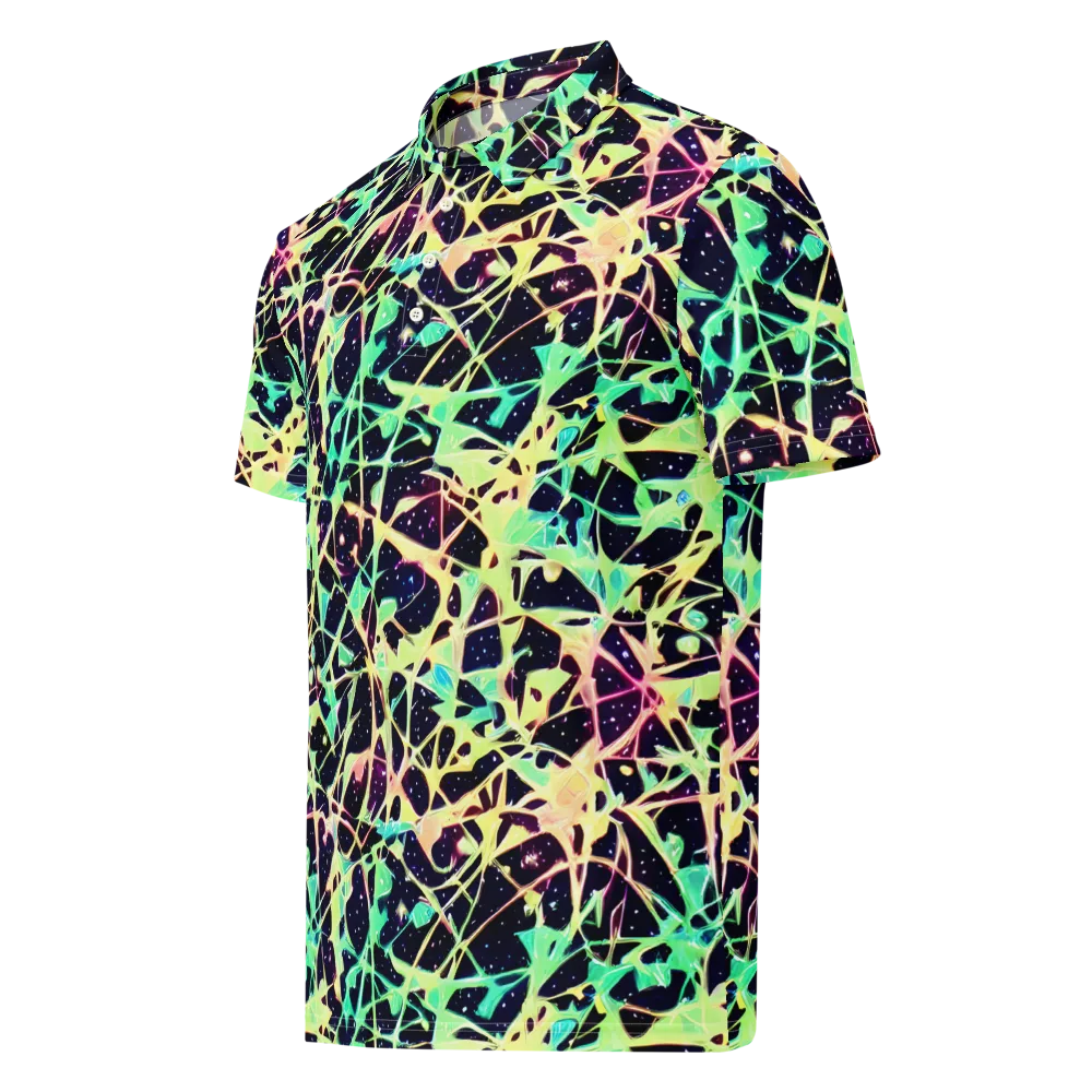 Astral Thicket on Men's Slim Fit Polo Shirt — Left Front