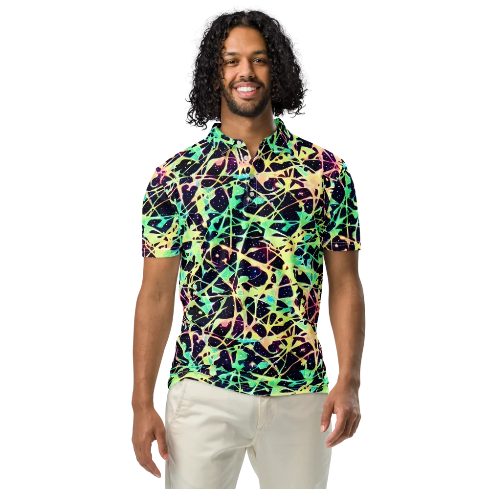 Astral Thicket on Men's Slim Fit Polo Shirt — Front