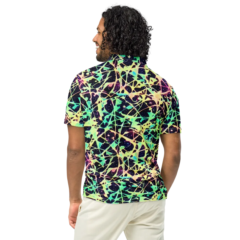 Astral Thicket on Men's Slim Fit Polo Shirt — Back