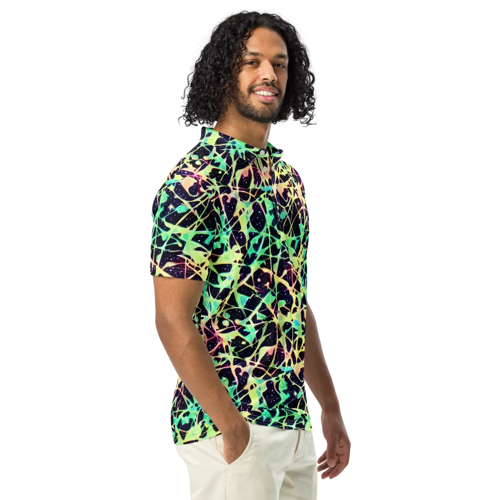Astral Thicket on Men's Slim Fit Polo Shirt — Right Front