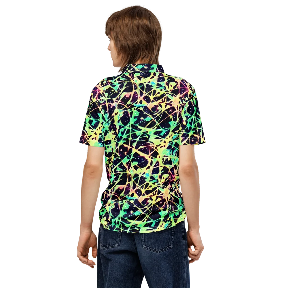 Astral Thicket on Men's Slim Fit Polo Shirt — Back