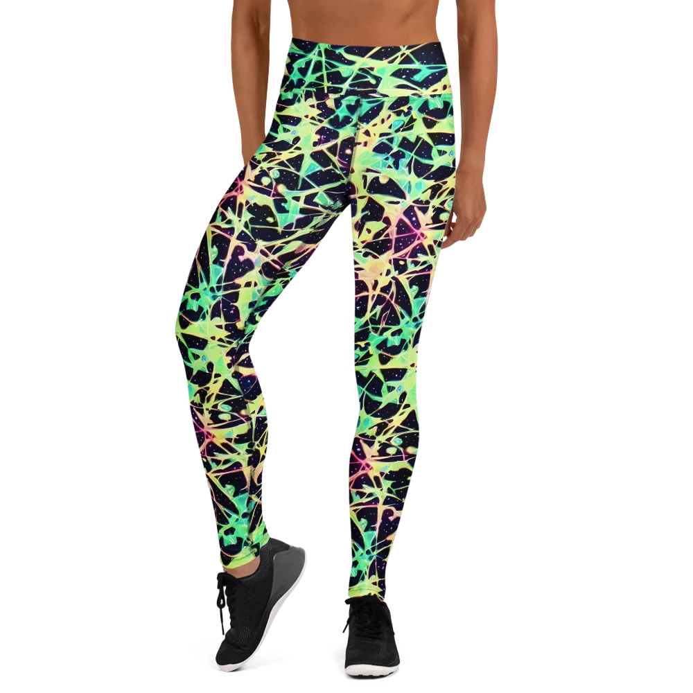 Astral Thicket on Yoga Leggings — Front