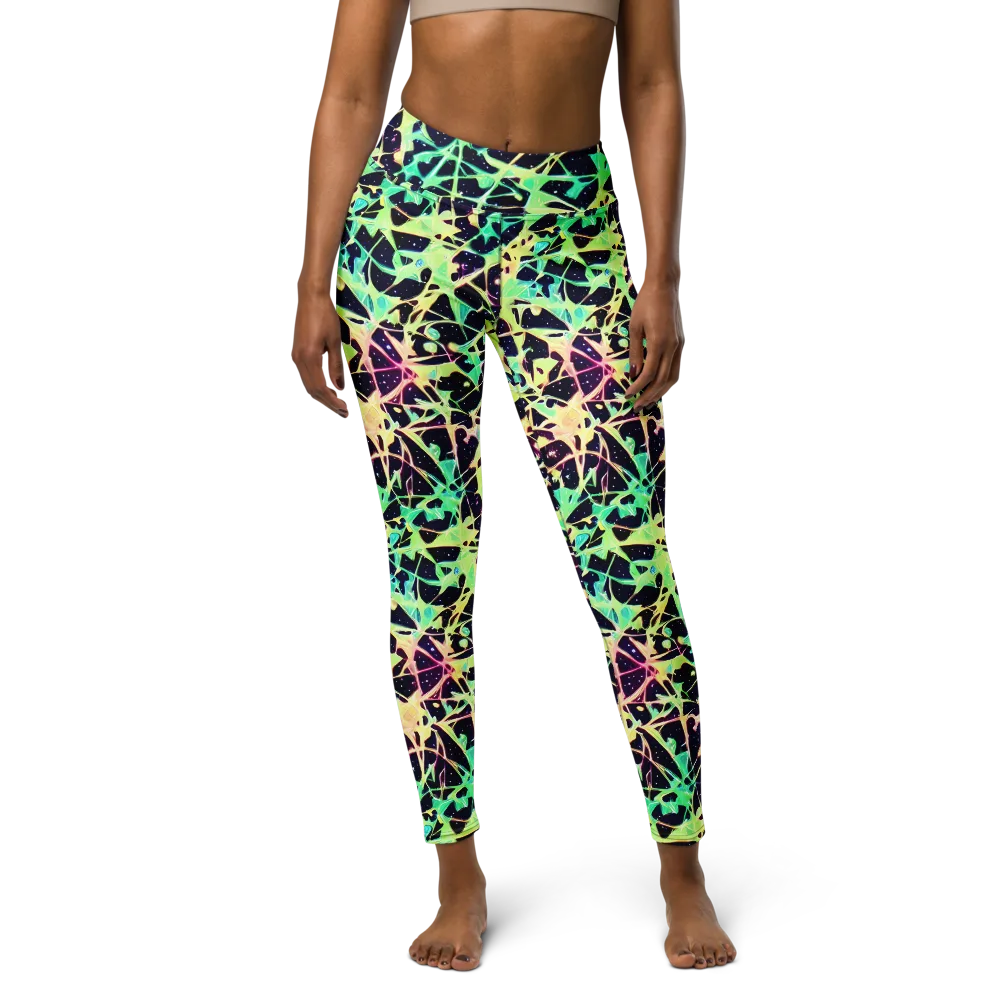 Astral Thicket on Yoga Leggings — Front