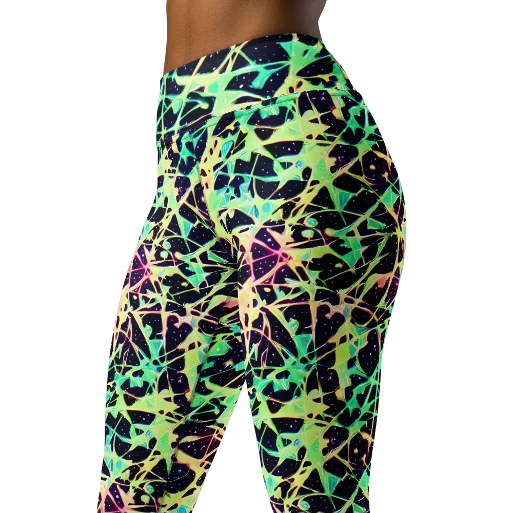Astral Thicket on Yoga Leggings — Left Front