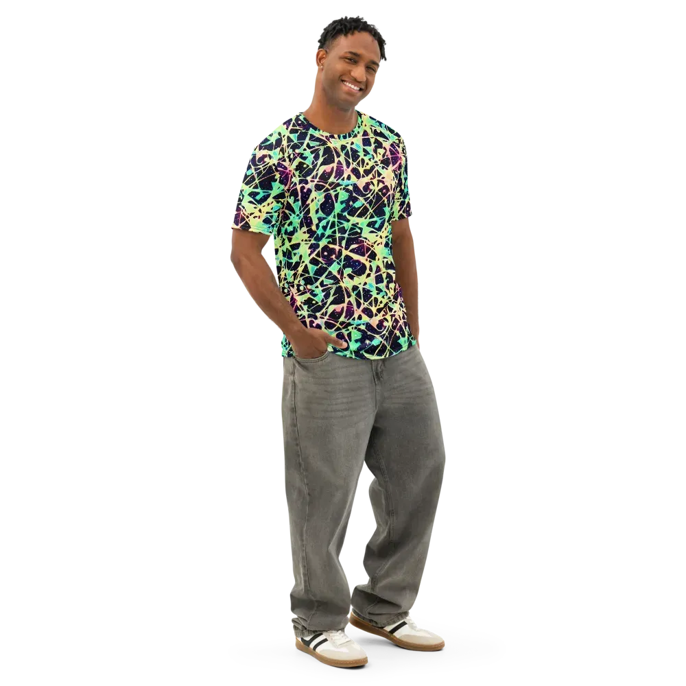Astral Thicket on Men's Cotton Crew Neck T-Shirt — Right Front